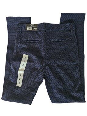 😍NWT😍 Mario Serrani Comfort Stretch Slim Fit Pant Blue/Black, Size 2